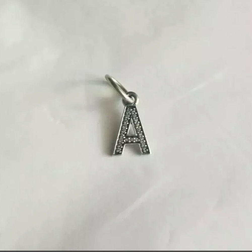 Pandora Sterling Silver dangling Charm letter “A”